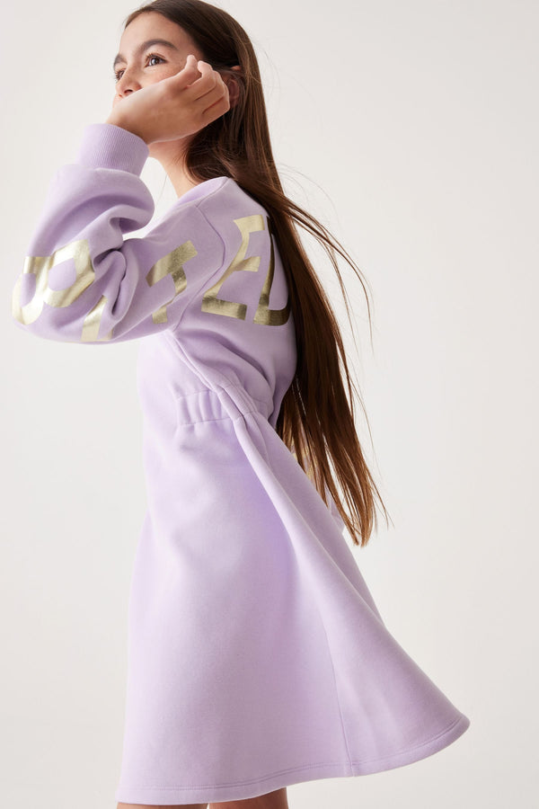 Lilac Purple Baker by Ted Baker Branded Back Sweat Dress