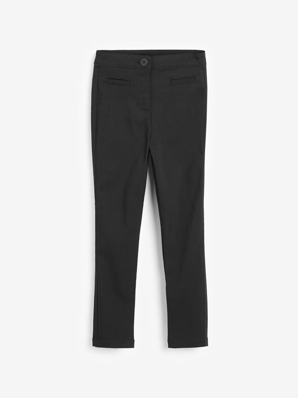 Black Slim Waist School Skinny Stretch Trousers (3-16yrs)