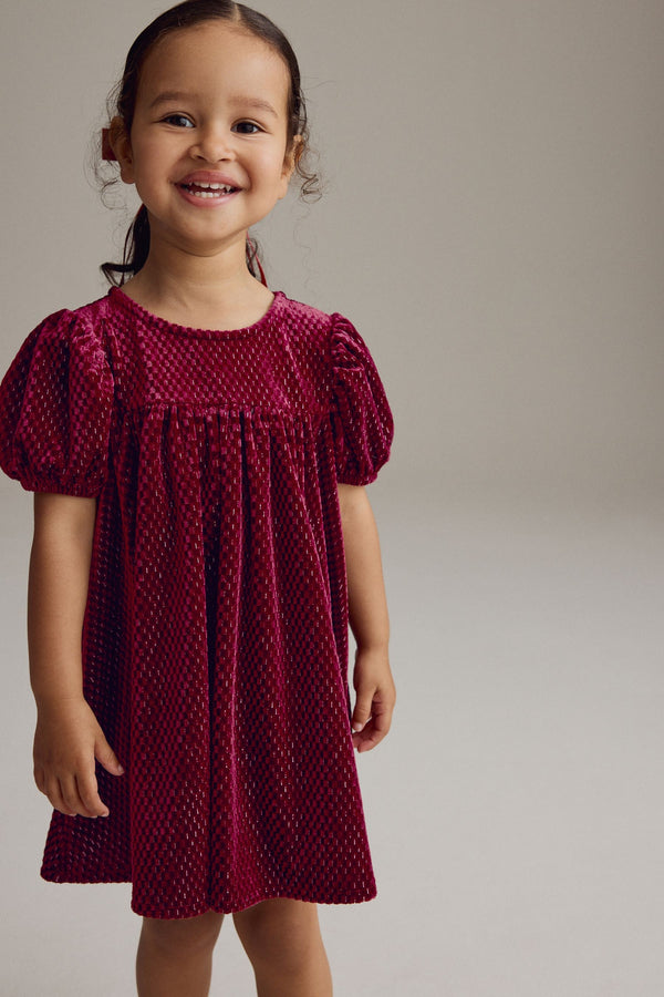 Burgundy Velvet Party Dress (3mths-10yrs)