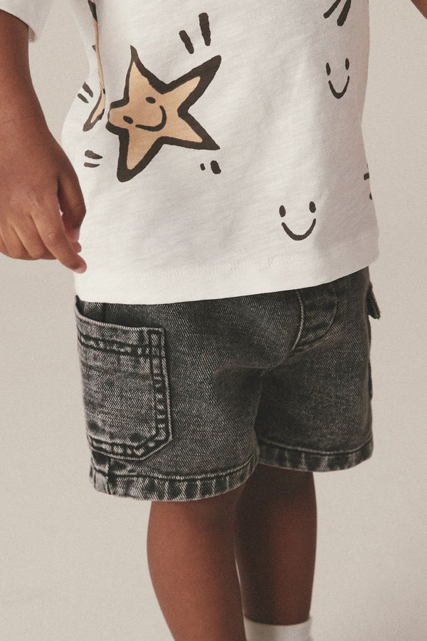 Copy Cargo Pull-On Denim Shorts