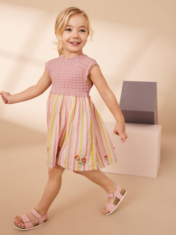 Pink Pink Stripe Dress (3mths-7yrs)