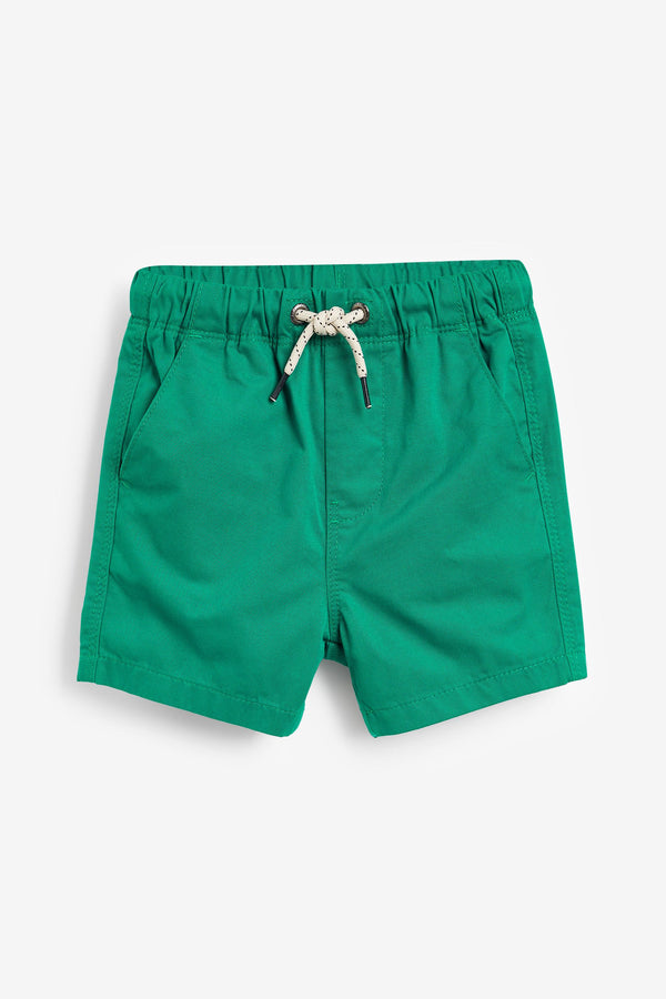 Dark Green 100% Cotton Pull-On Shorts (3mths-7yrs)