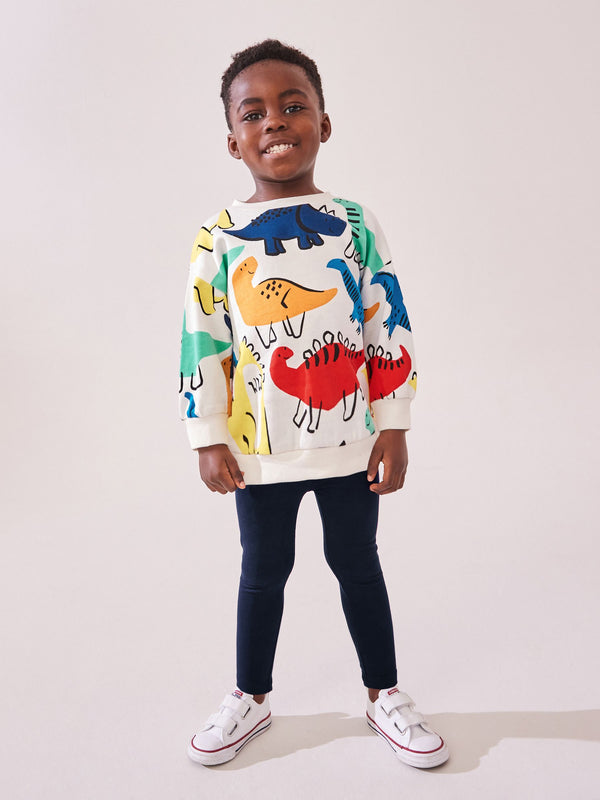 Rainbow Dinosaur Long Sleeve 100% Cotton Top and Leggings Set (3mths-7yrs)