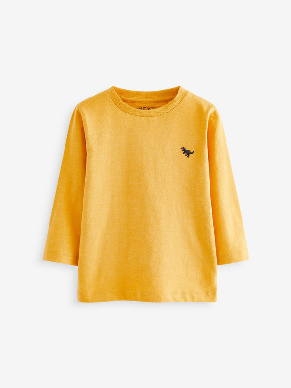 Ochre Yellow Long Sleeve Plain T-Shirt (3mths-7yrs)