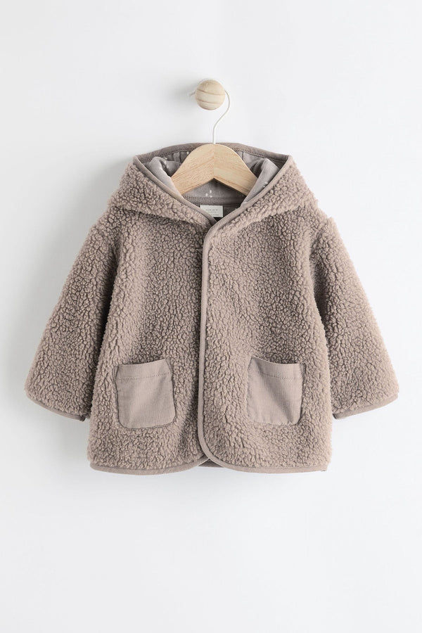 Mink Brown Baby Cosy Borg Fleece Jacket