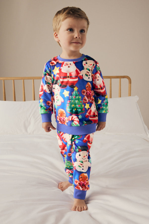 Blue Single Soft Touch Fleece Pyjamas with Elastane (9mths-16yrs)