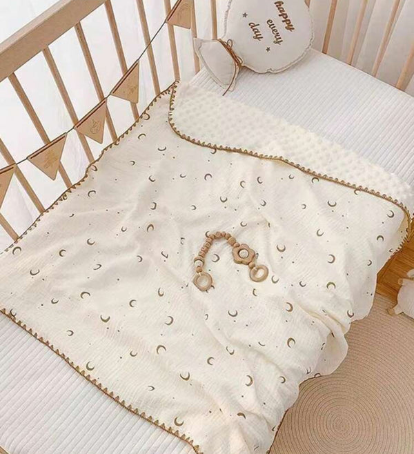 Muslin/fleece 2 face bump blankets