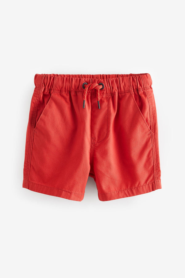 Red 100% Cotton Pull-On Shorts (3mths-7yrs)