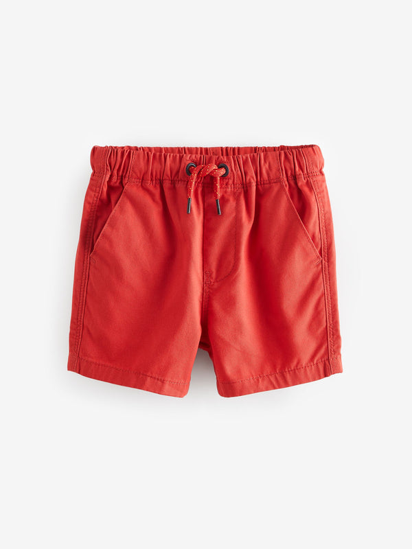 Red 100% Cotton Pull-On Shorts (3mths-7yrs)