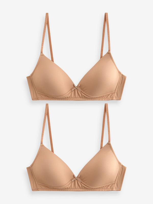 Praline Beige Trainer Bras 2 Pack