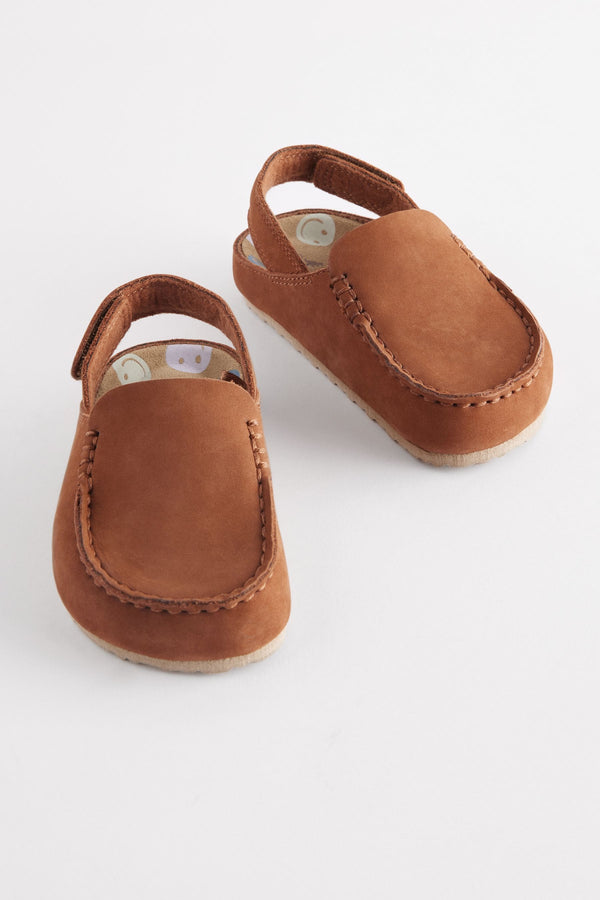 Rust Brown Closed Toe Corkbed Mules