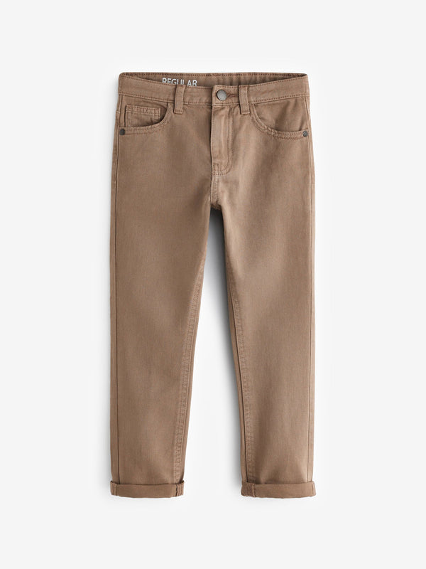Brown Regular Fit Stretch Jeans (3-17yrs)
