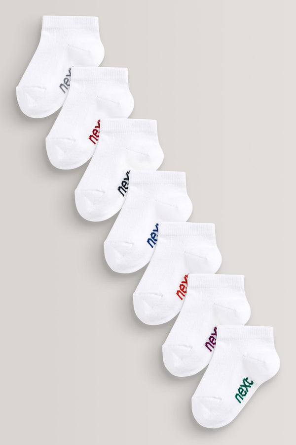 White Cotton Rich Trainer Socks 7 Pack