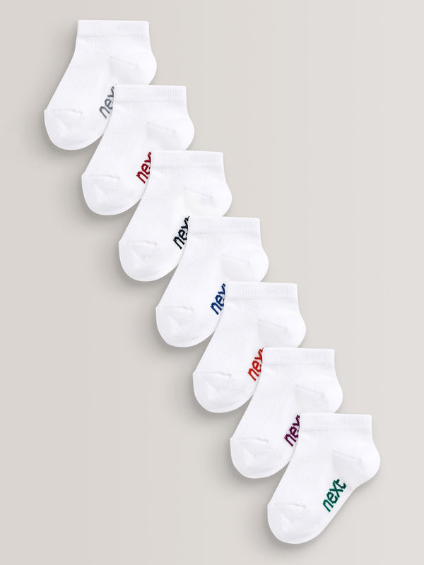 White Rich Trainers Socks 7 Pack