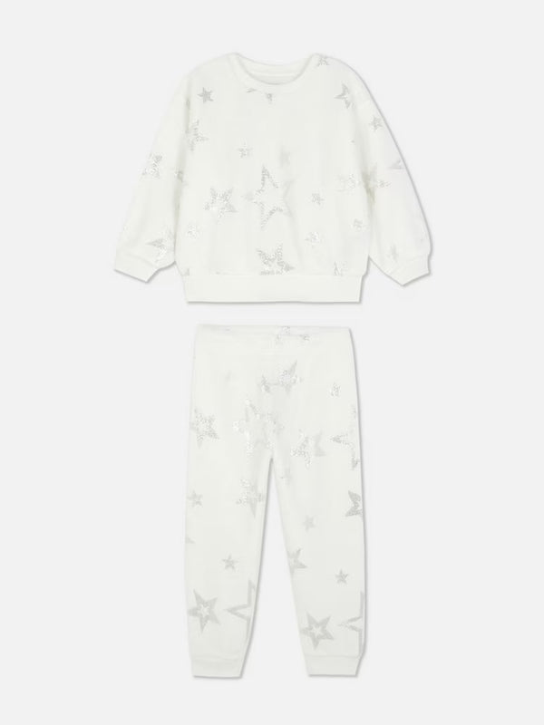 Glitter star fleece pyjama