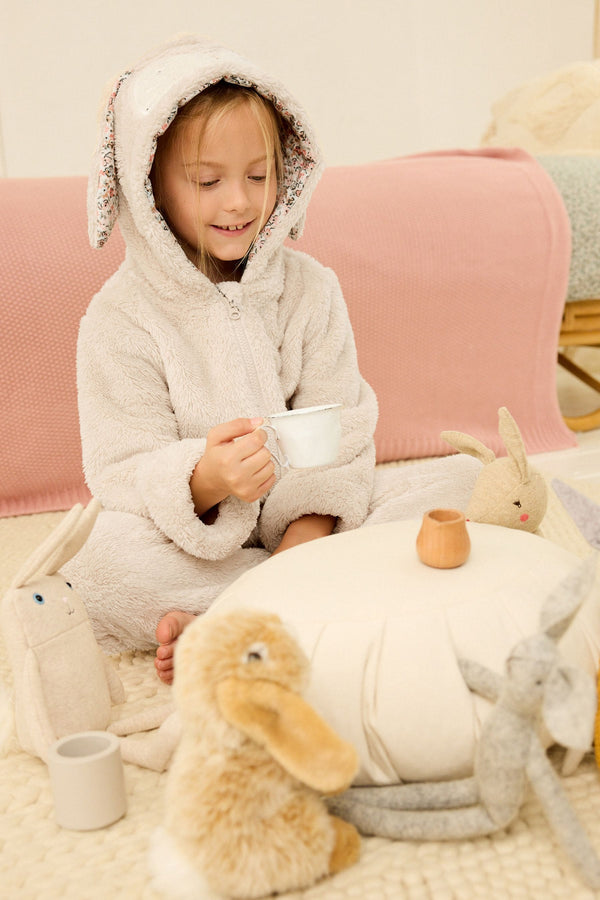 Cream Bunny 3D Teddy Fleece Borg All-In-One (12mths-16yrs)