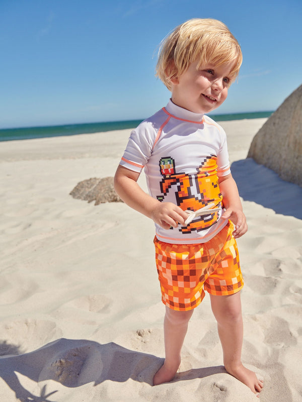 Orange Octopus Sunsafe Top and Shorts Set (3mths-7yrs)