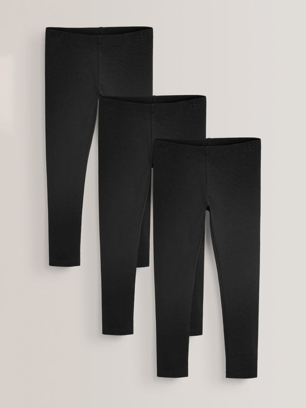 Black Regular Fit Leggings 3 Pack (3-16yrs)