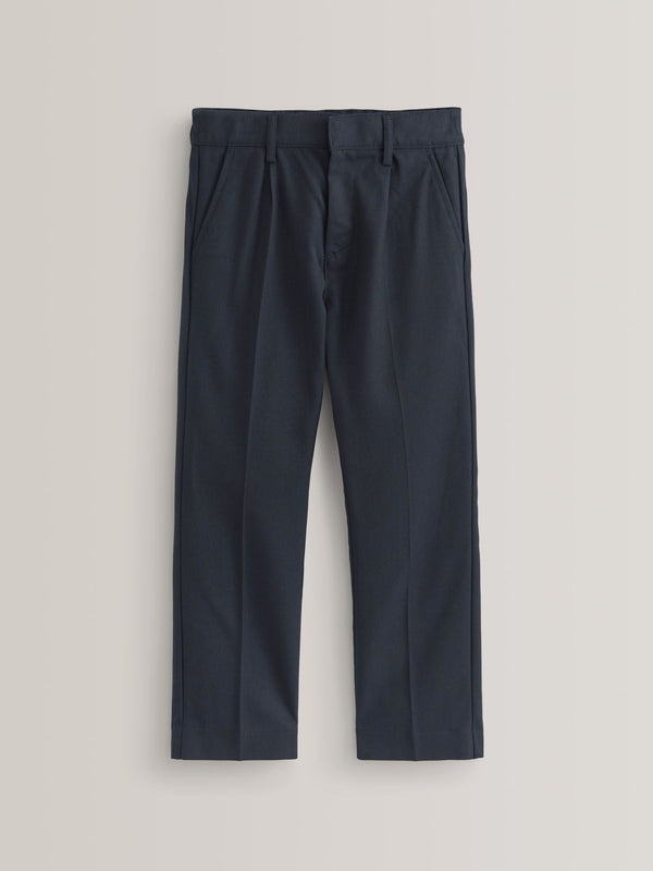 Navy Plus Waist School Pleat Front Trousers (3-17yrs)