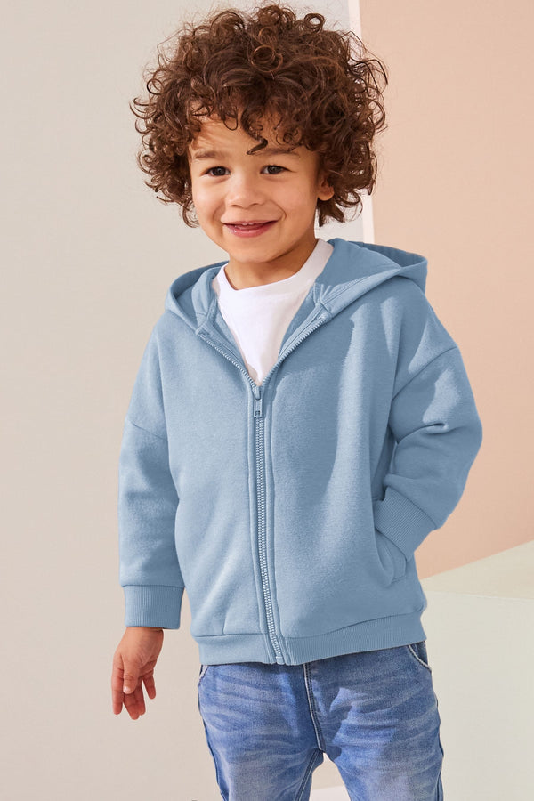 Blue Zip Through Hoodie (3mths-7yrs)