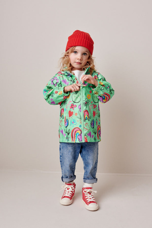 Green Shower Resistant Printed Cagoule (3mths-7yrs)