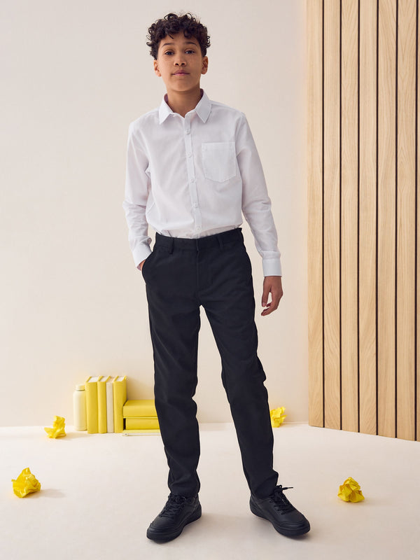 Black Regular Waist Regular Leg School Trousers (3-17yrs)