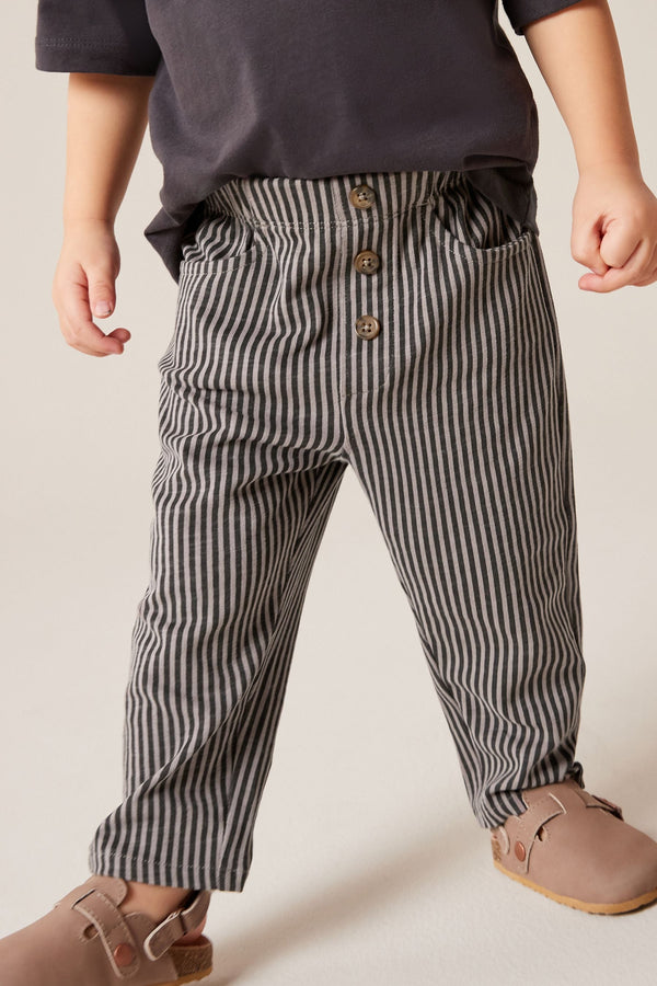 Navy/Cream Lightweight Stripe Jersey Joggers (3mths-7yrs)