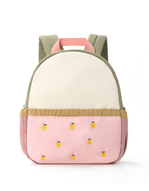 Customized pink/olive backpack