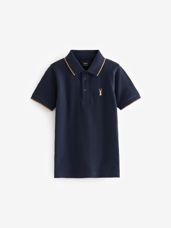 Blue Navy Short Sleeve Polo Shirt (3-16yrs)