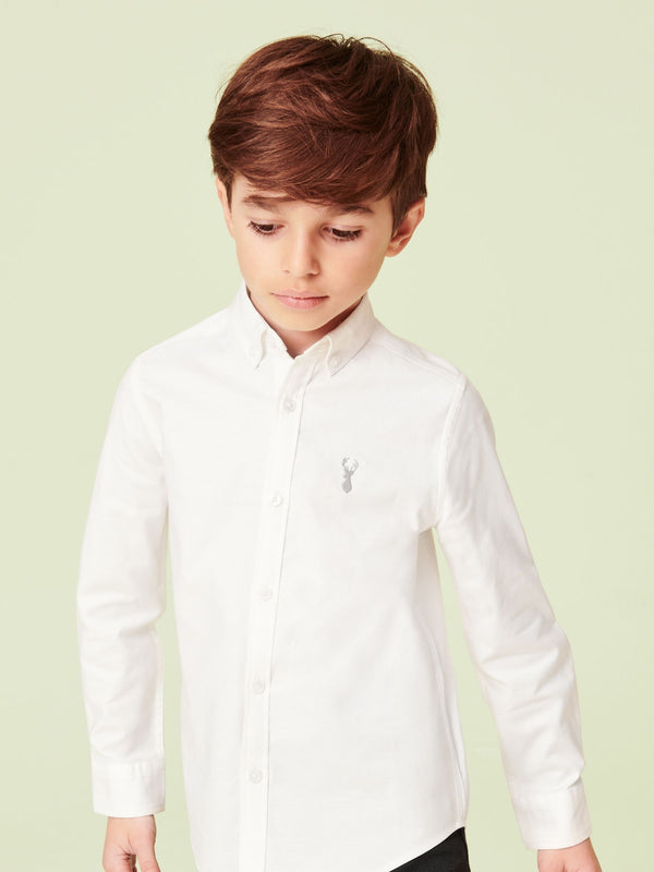 White Single Oxford Shirt (3-16yrs)