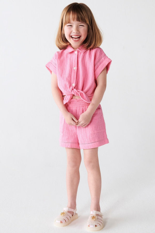 River Island Girls Shirt and Shorts Set