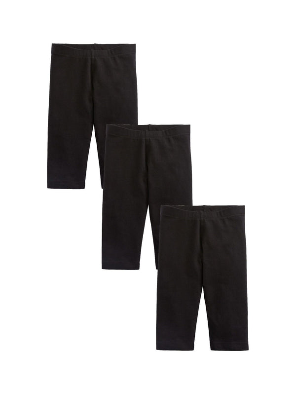Black 3 Pack Cropped Leggings (3-16yrs)