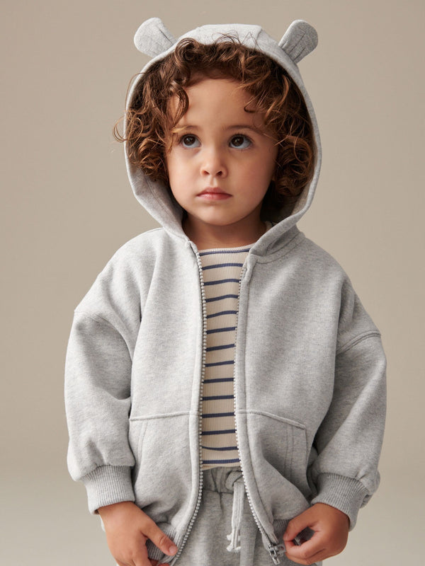 Grey Zip Through Hoodie (3mths-7yrs)