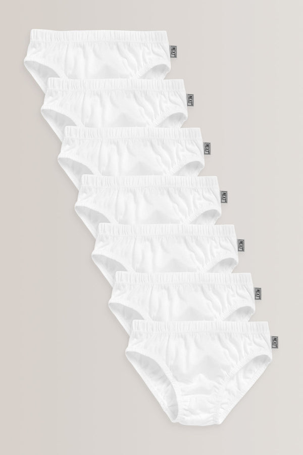 White 7 Pack Briefs (1.5-16yrs)