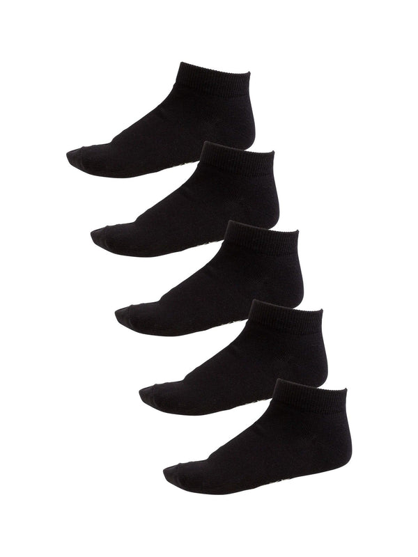 Black 5 Pack Cotton Rich Trainer Socks