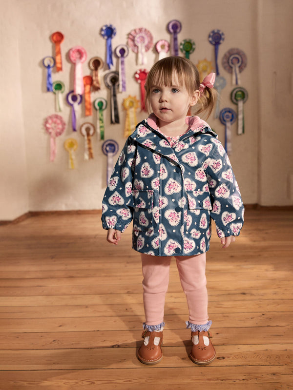 Blue Cath Kidston Heart Print Trench (3mths-7yrs)
