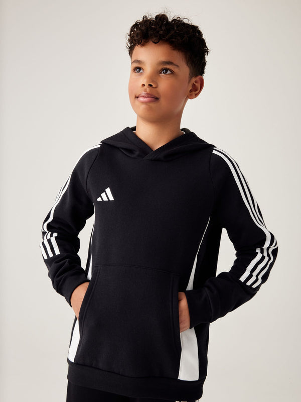 adidas Black/White Tiro 24 Kids Sweat Hoodie