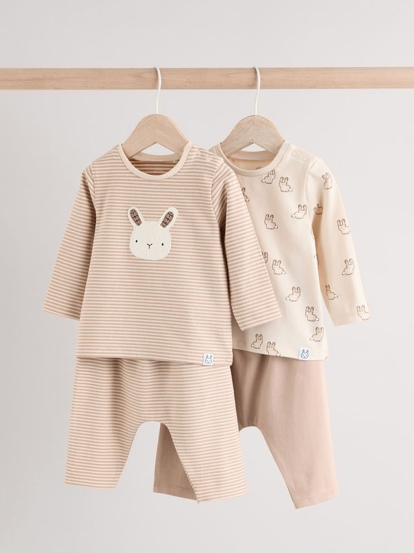 Neutral Baby Tops and Leggings 4 Piece Set (0mths-2yrs)