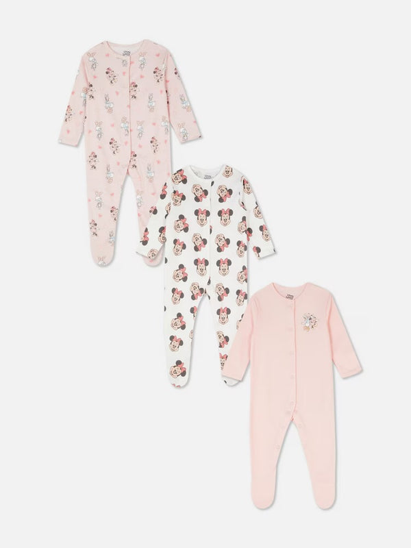 Disney Minnie 3 pack sleepsuit