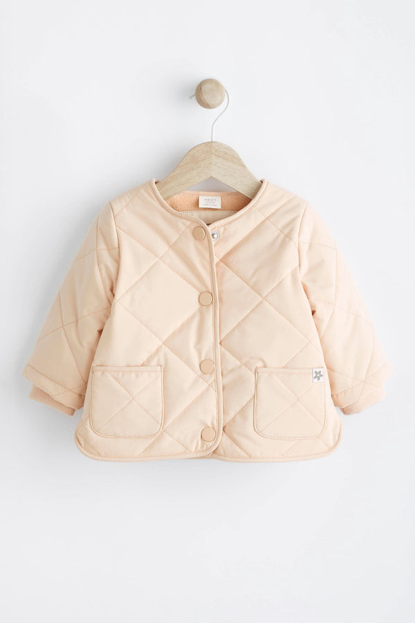 Cream Baby Quilted Jacket (0mths-2yrs)