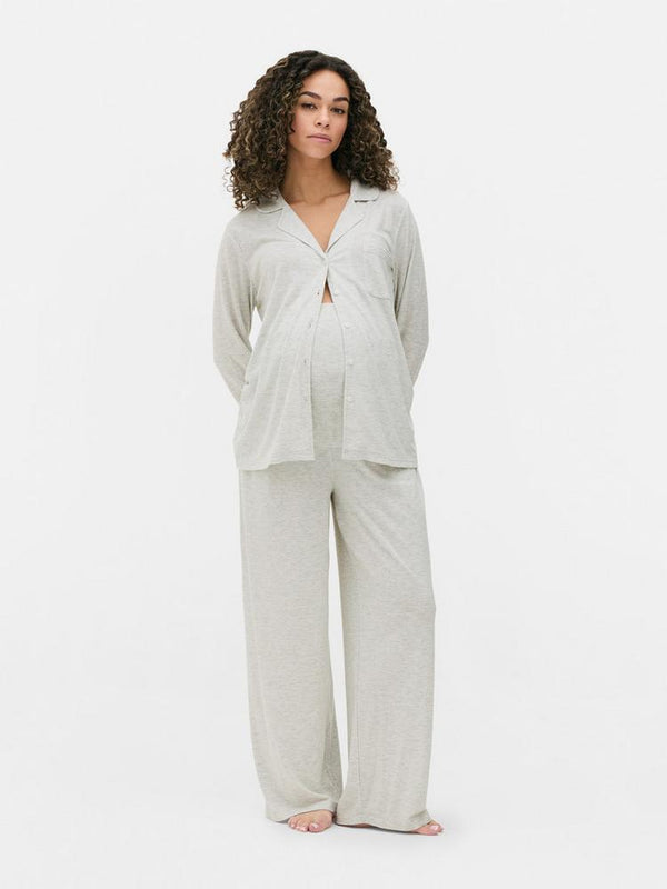 Ribbed Maternity boyfriend grey