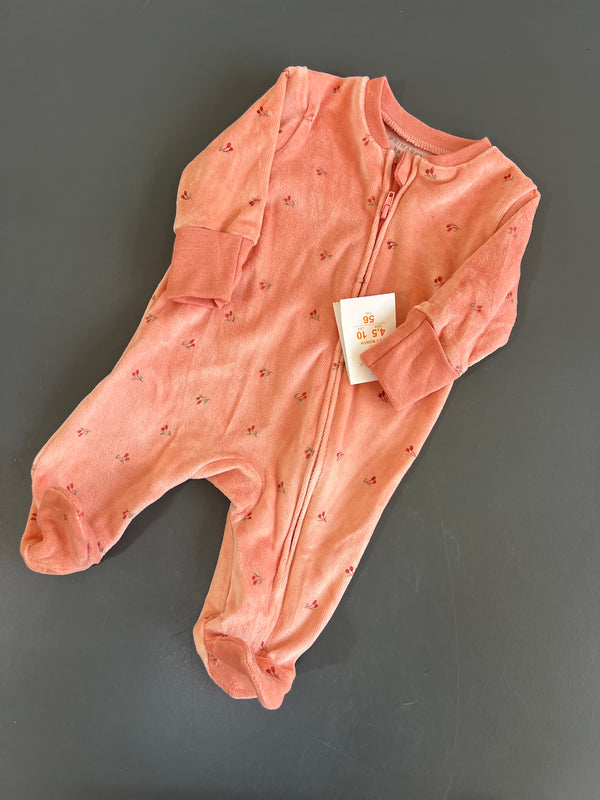 Primark velour sleepsuit pink