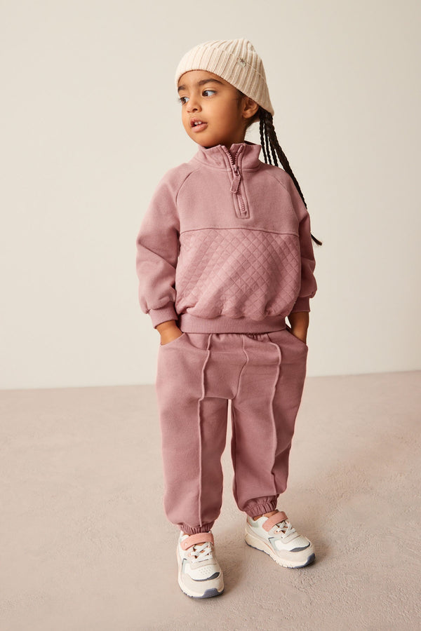 Pink Half Zip Sweatshirt and Joggers Set (3mths-7yrs)