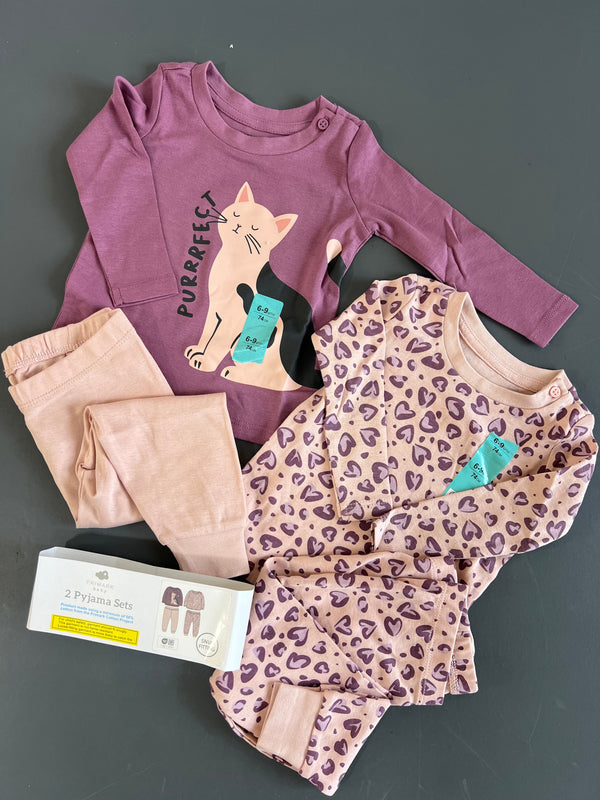 Primark 2 Pack cat print pyjamas