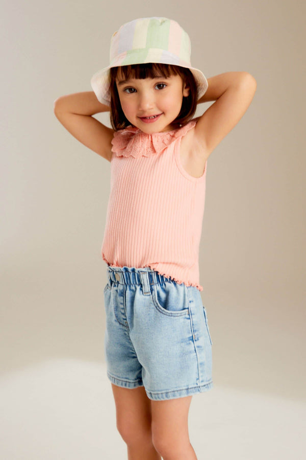 Pink Lace Collar Vest (3mths-7yrs)