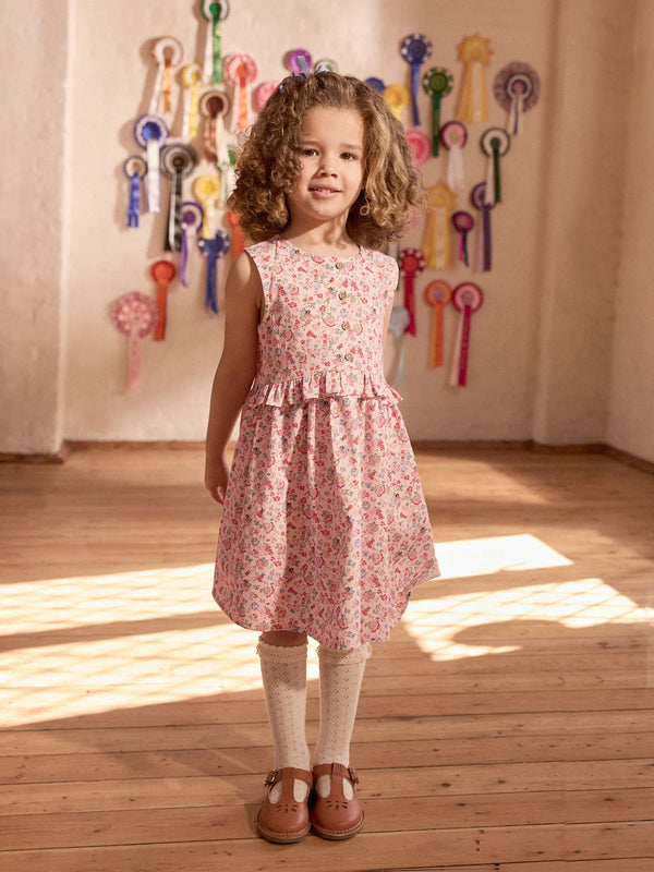 Cath Kidston Pink Floral Fairy Print Peplum Dress (3mths-8yrs)