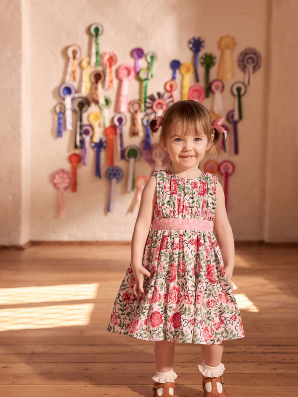 Cath Kidston Pink Floral Tie Back Party Dress (3mths-8yrs)