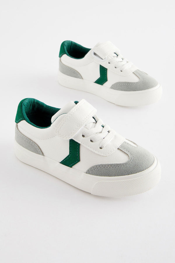 White Touch Fastening Chevron Trainers