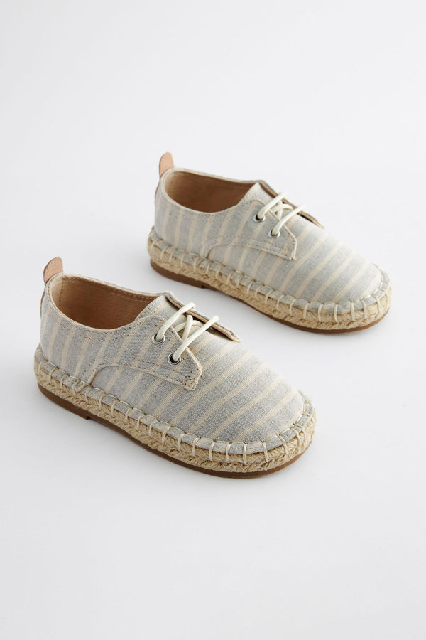 Neutral Lace-Up Espadrilles