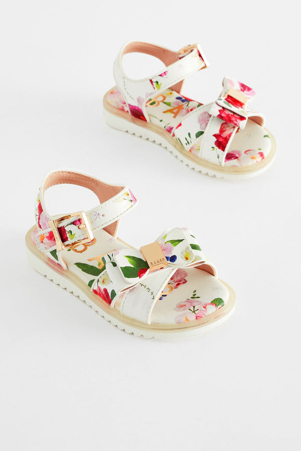 Baker by Ted Baker Girls Pink Sporty Sandals with Bow